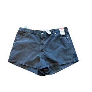 Levis High Waisted Mom Shorts Relaxed Fit Denim Black Size 26W‎ NWT